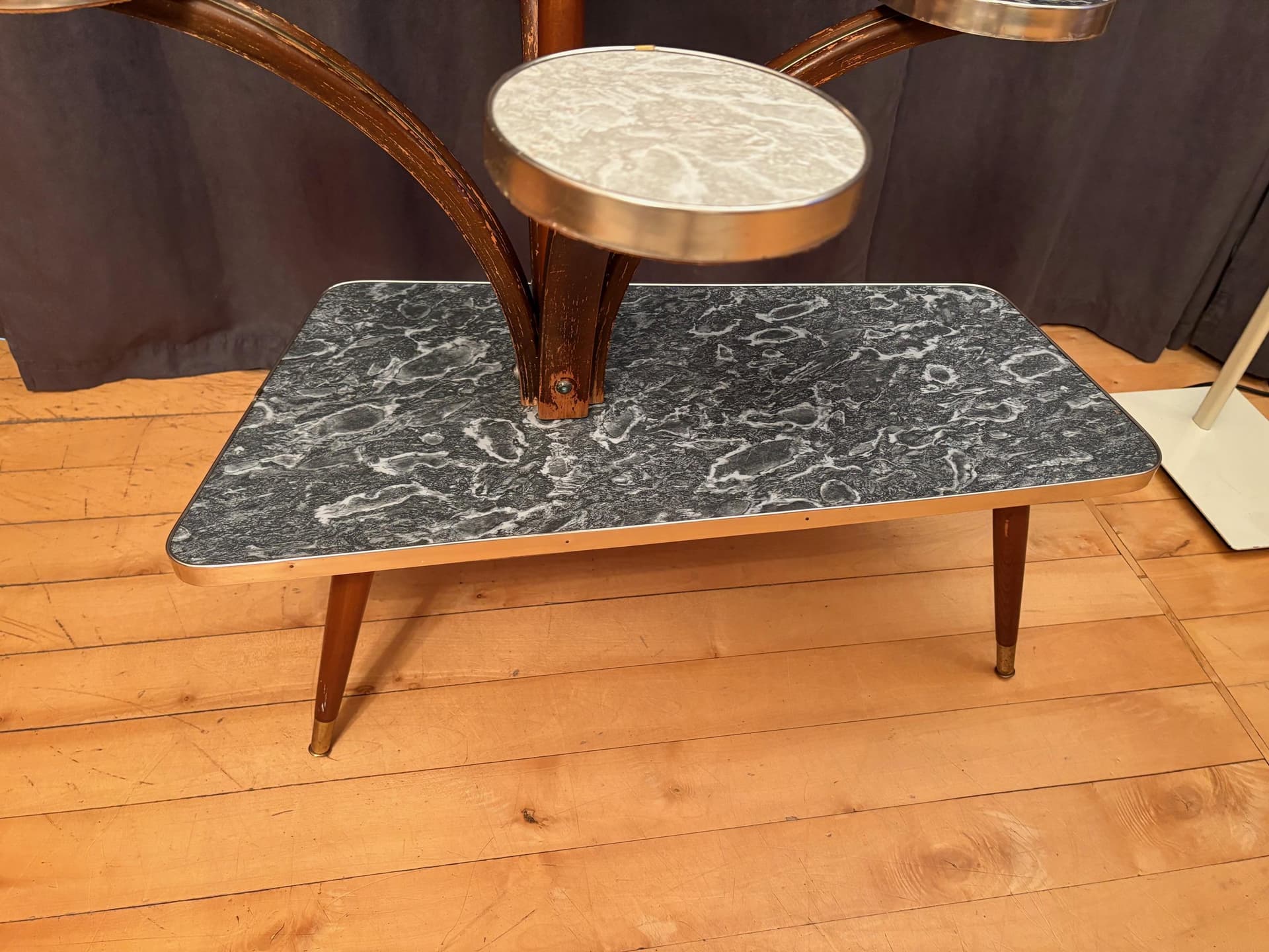 Plant Stand Rockabilly, grey, wood, 1960s - 79531