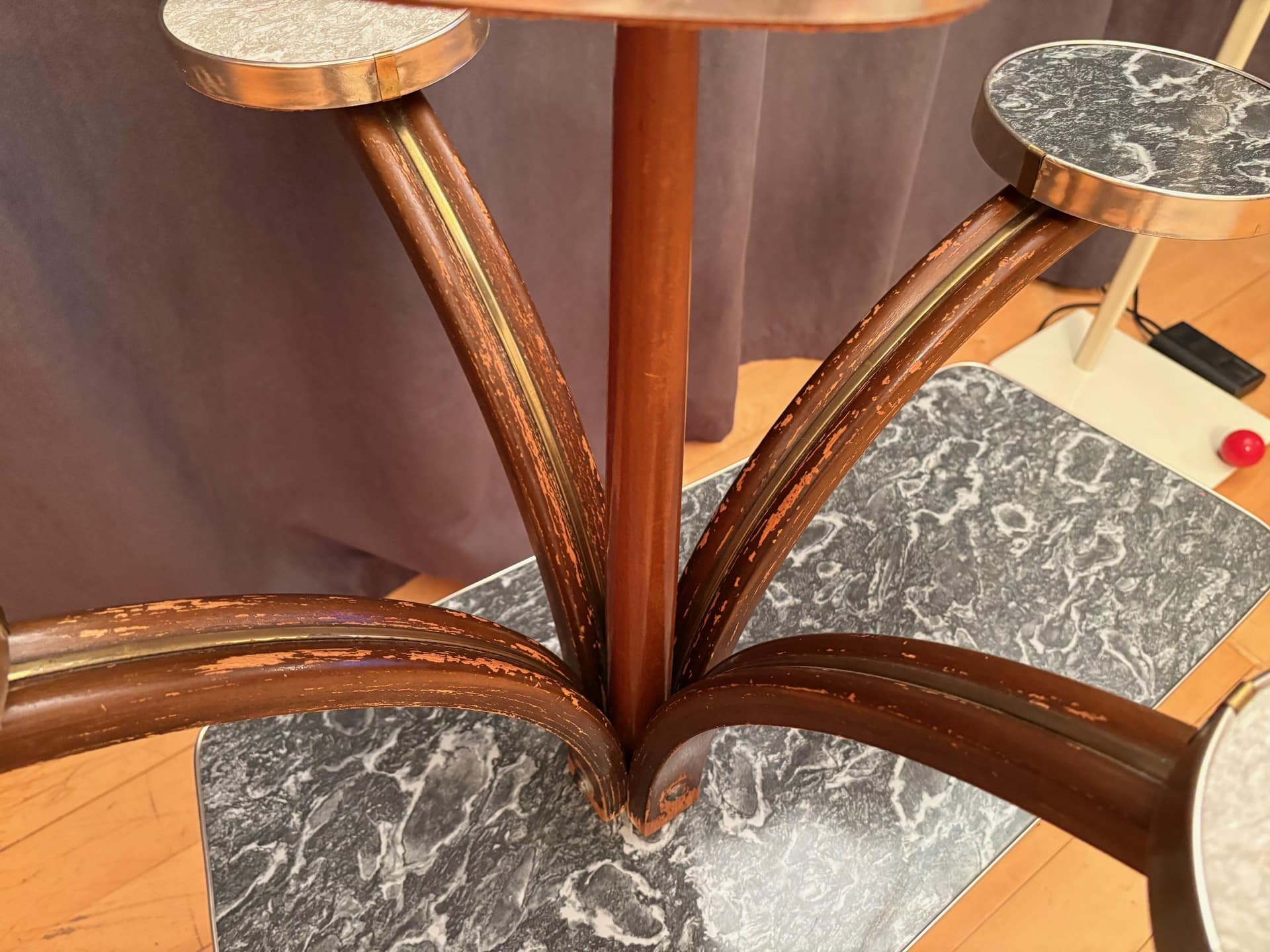 Plant Stand Rockabilly, grey, wood, 1960s - 79528