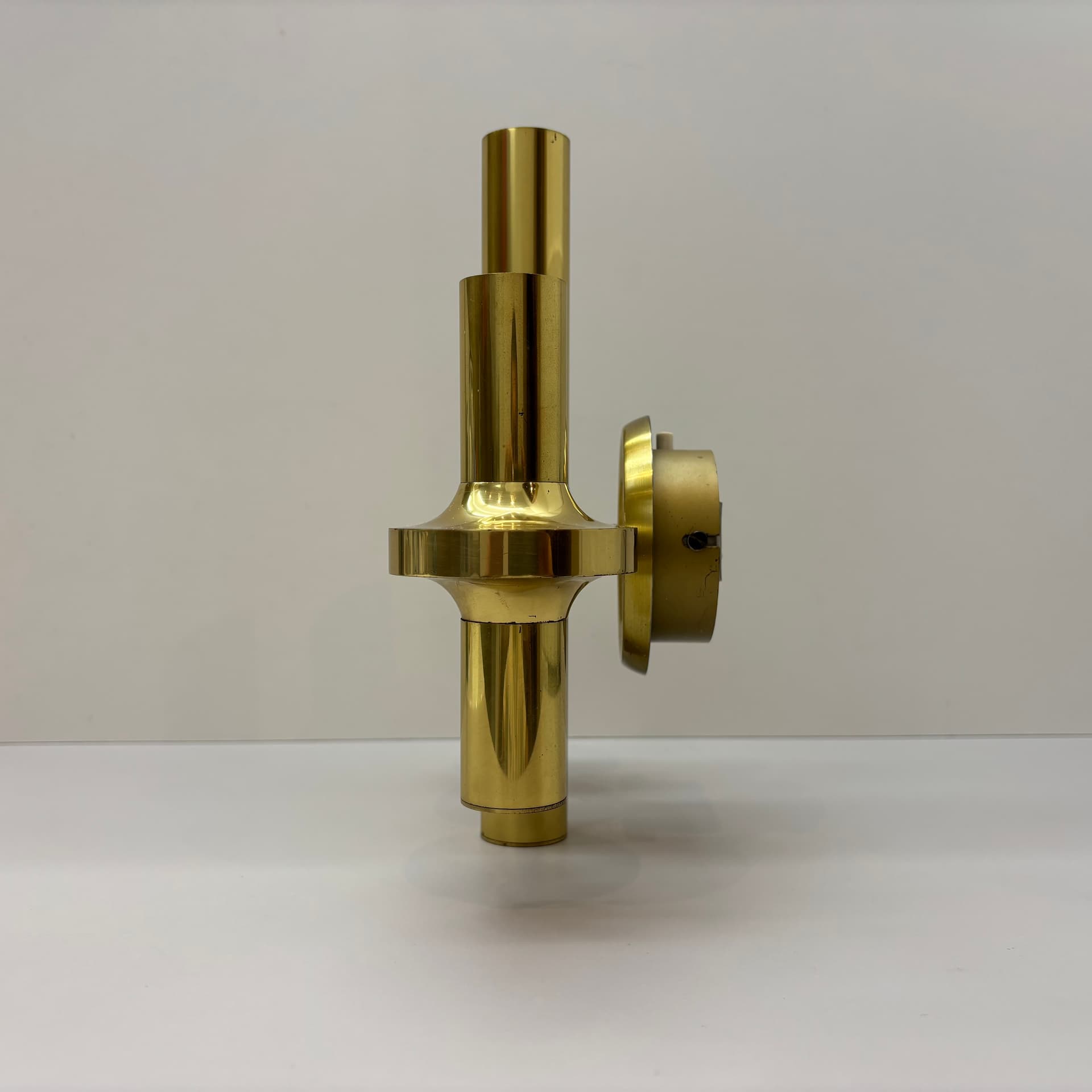Kinkiet, złoty, mosiądz, proj. G. Sciolari, Włochy, lata 70. - 66850