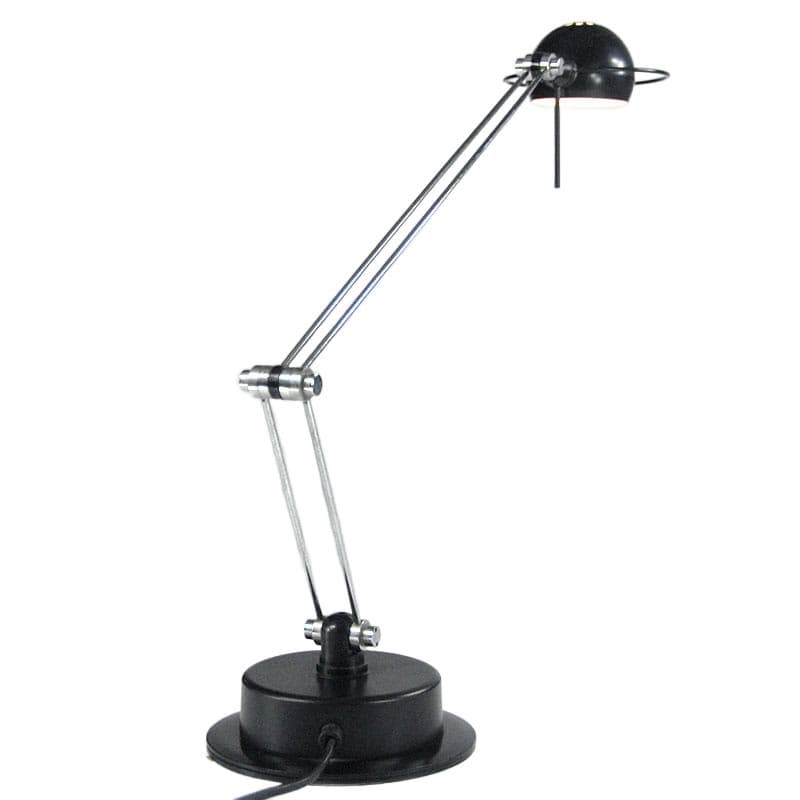 Czarna lampa biurkowa halogenowa, dla Aluminor, Francja, lata 80. - 5603