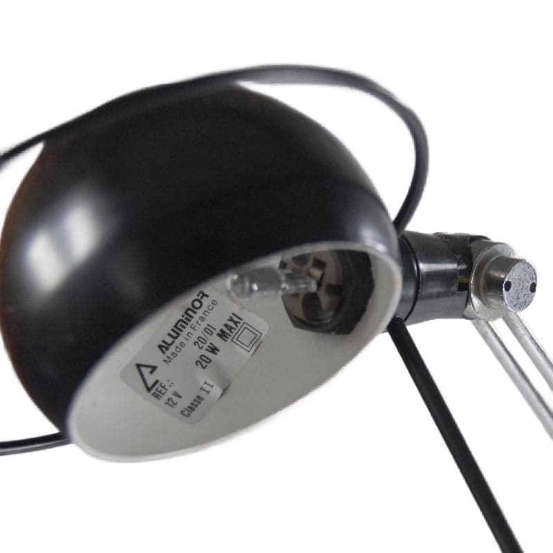 Czarna lampa biurkowa halogenowa, dla Aluminor, Francja, lata 80. - 5610