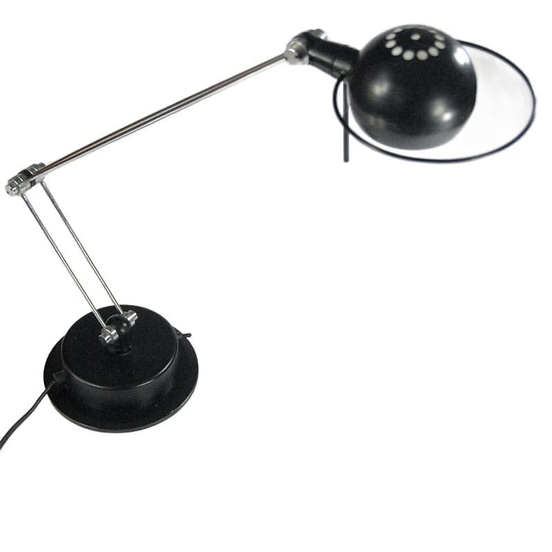 Czarna lampa biurkowa halogenowa, dla Aluminor, Francja, lata 80. - 5608