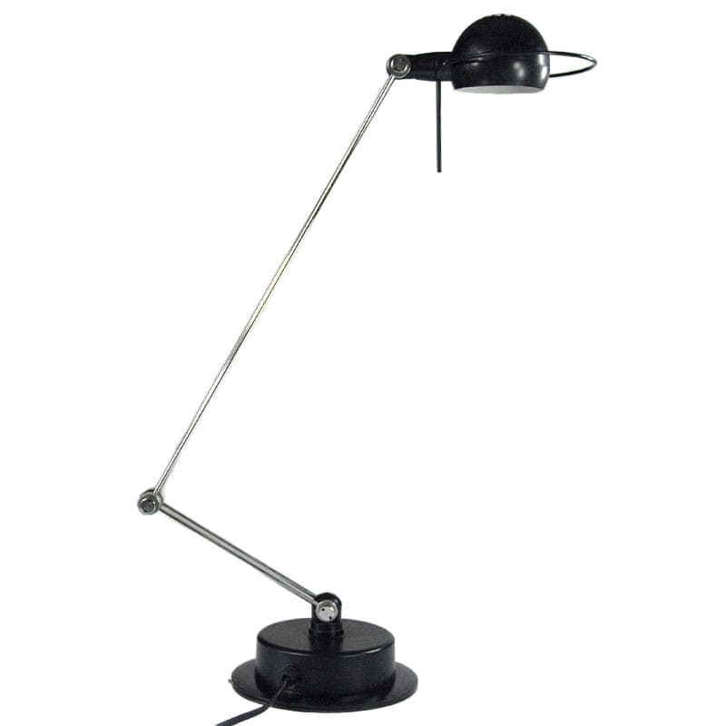 Czarna lampa biurkowa halogenowa, dla Aluminor, Francja, lata 80. - 5606