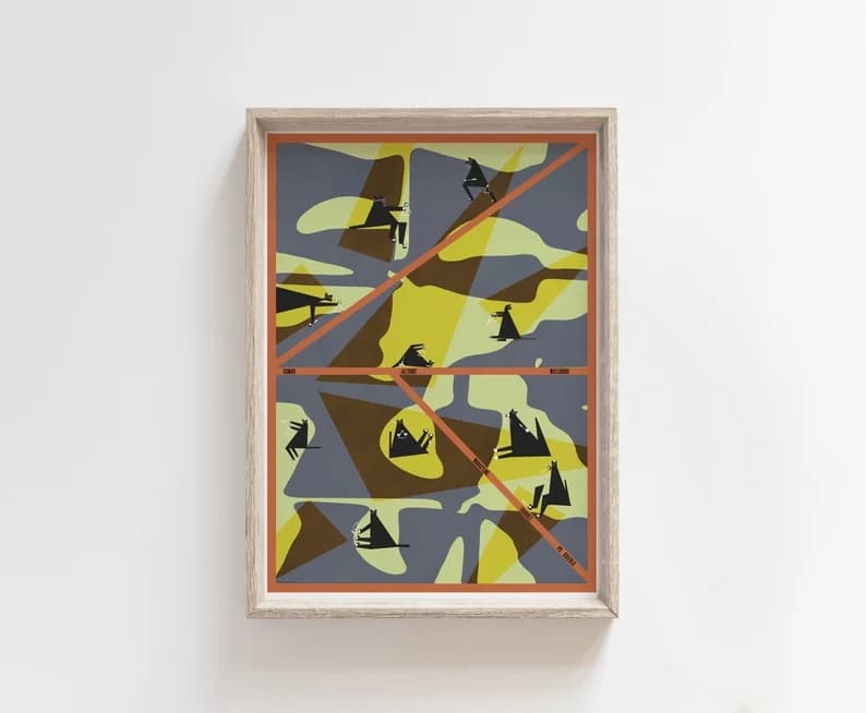 Plakat Koty z Trójkąta, 50x70 cm, aut. J. Zasada, Jakub Zasada - 67557