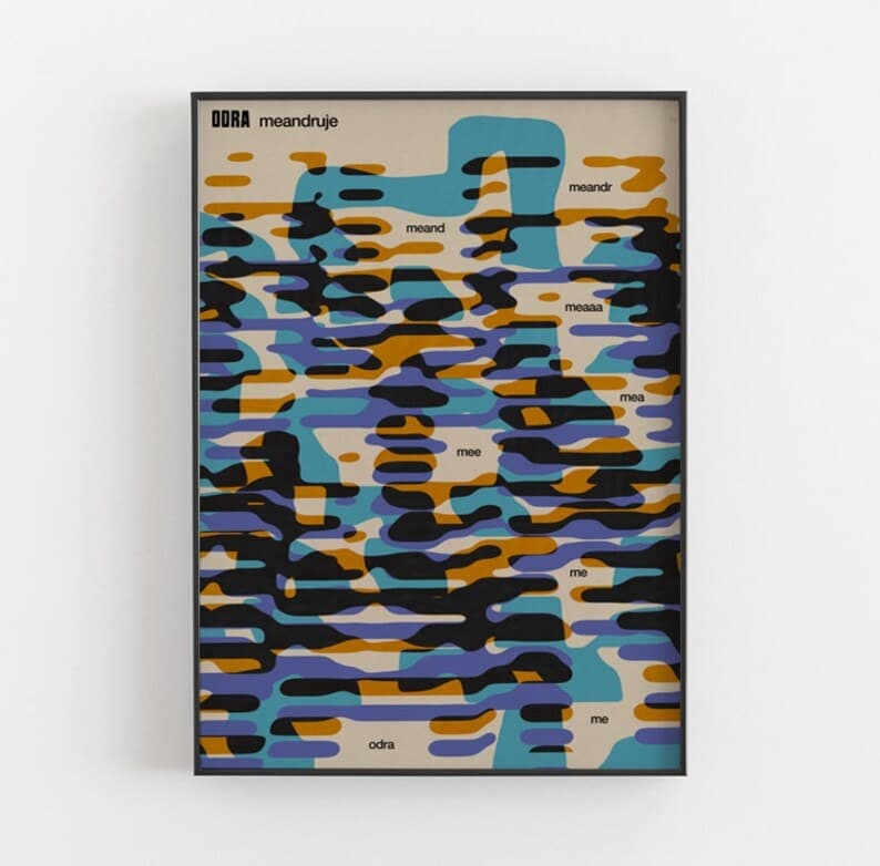 Plakat ODRA MEANDRUJE, 50x70 cm, aut. J. Zasada, Jakub Zasada - 67843