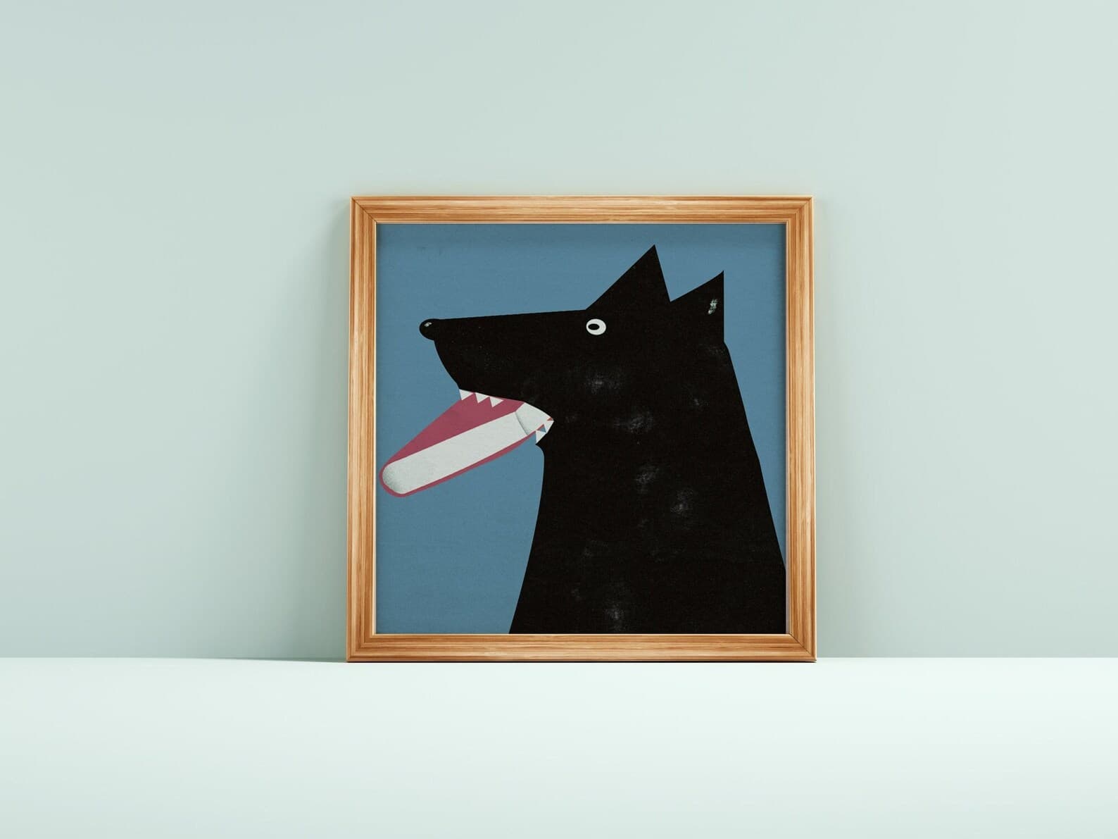 Plakat PIES JE KSIĄŻKĘ, 30x30 cm, aut. J. Zasada, Jakub Zasada - 67788