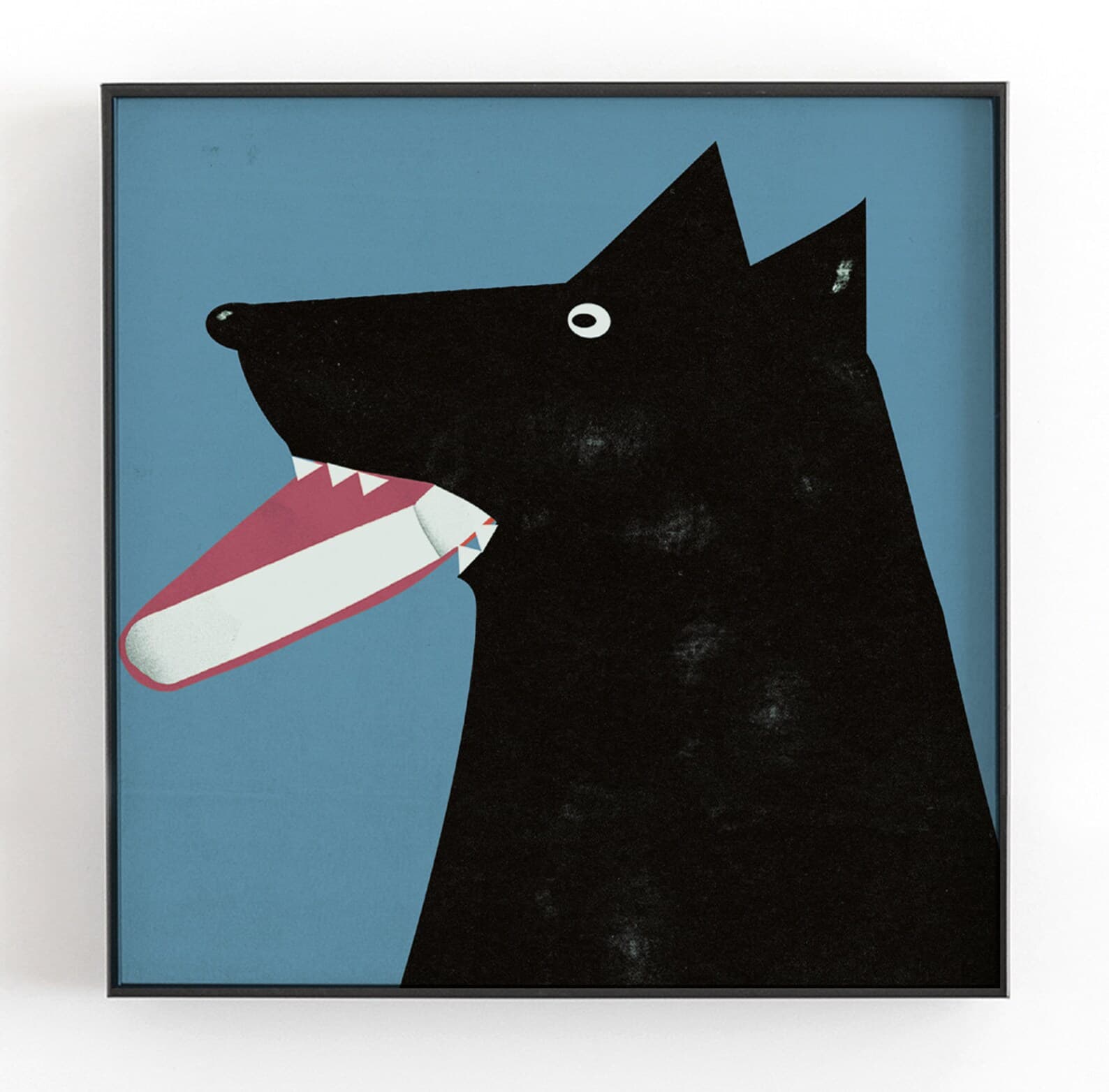 Plakat PIES JE KSIĄŻKĘ, 30x30 cm, aut. J. Zasada, Jakub Zasada - 67787