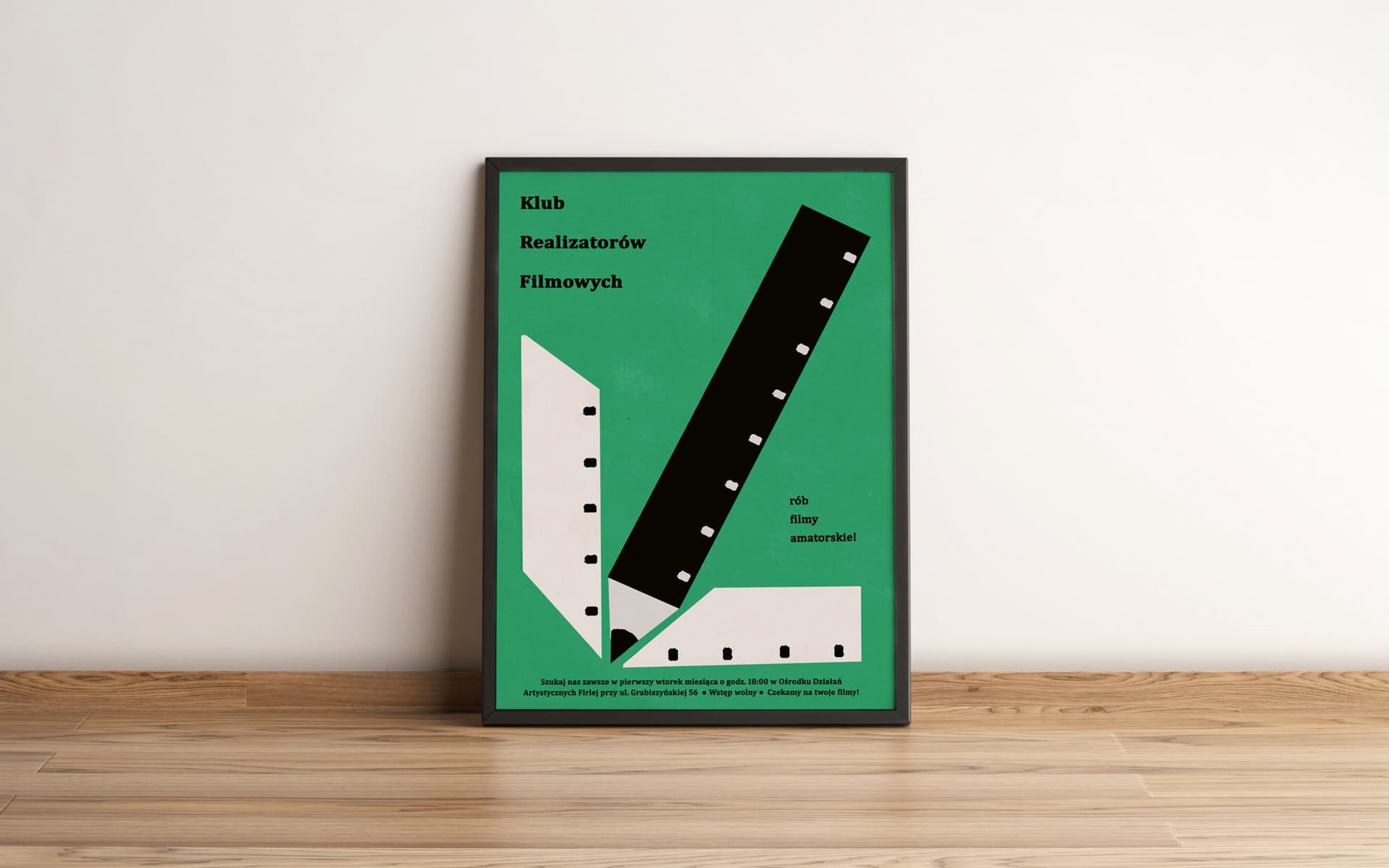 Plakat Klub Realizatorów Filmowych KRF, Kręć filmy amatorskie, 50x70 cm, aut. J. Zasada, Jakub Zasada - 67764