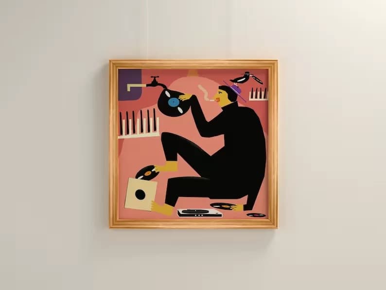 Plakat Domowa produkcja płyt winylowych, 30x30 cm, aut. J. Zasada, Jakub Zasada - 68467