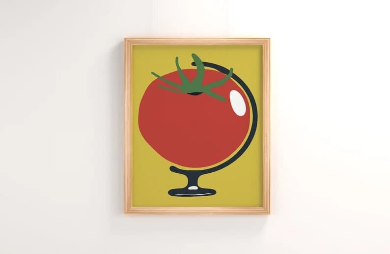 Plakat Globus pomidor, 30x40 cm, aut. J. Zasada, Jakub Zasada - 67754