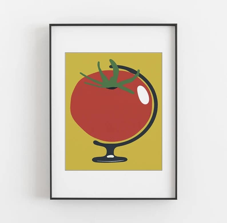 Plakat Globus pomidor, 30x40 cm, aut. J. Zasada, Jakub Zasada - 67755