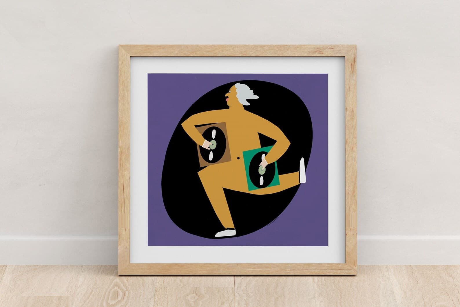 Poster Człowiek trzymający płyty, 30x30 cm, by J. Zasada, Jakub Zasada - 67722