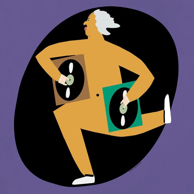 Poster Człowiek trzymający płyty, 30x30 cm, by J. Zasada, Jakub Zasada - DIMENSION