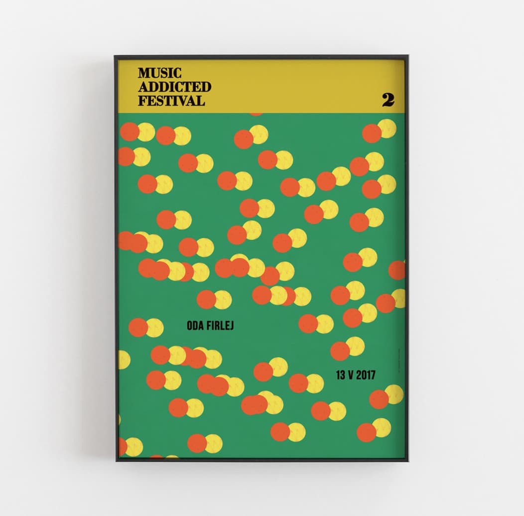Plakat Music Addicted Festival 2, plakat koncertowy, 50x70 cm, aut. J. Zasada, Jakub Zasada - 68045