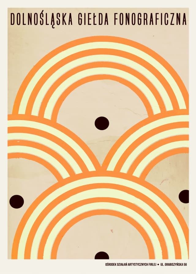 Poster Dolnośląska Giełda Fonograficzna, słońca, 50x70 cm, by J. Zasada, Jakub Zasada - DIMENSION