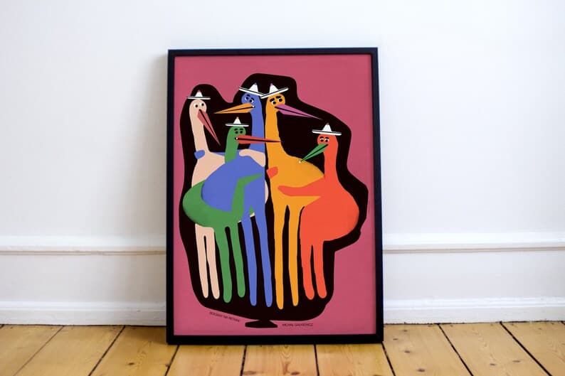 Plakat Bociany na Retkini, 50x70 cm, aut. J. Zasada, Jakub Zasada - 67992