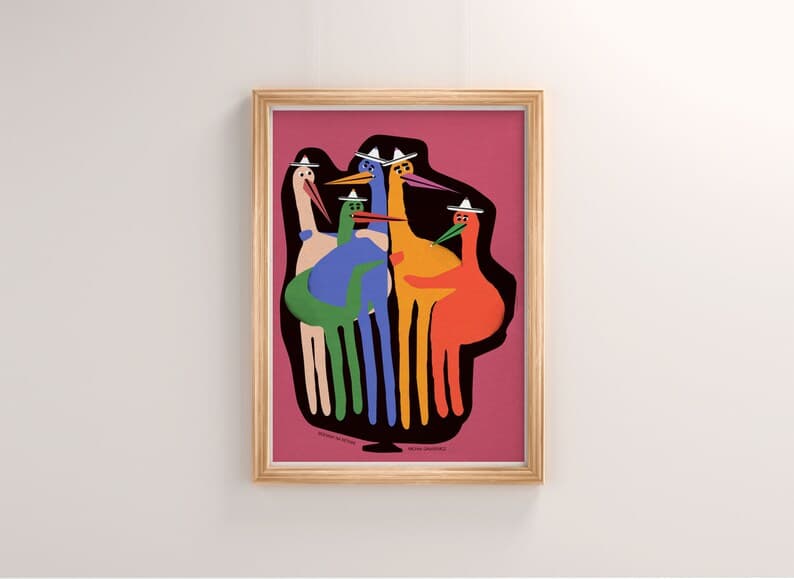 Plakat Bociany na Retkini, 50x70 cm, aut. J. Zasada, Jakub Zasada - 67991