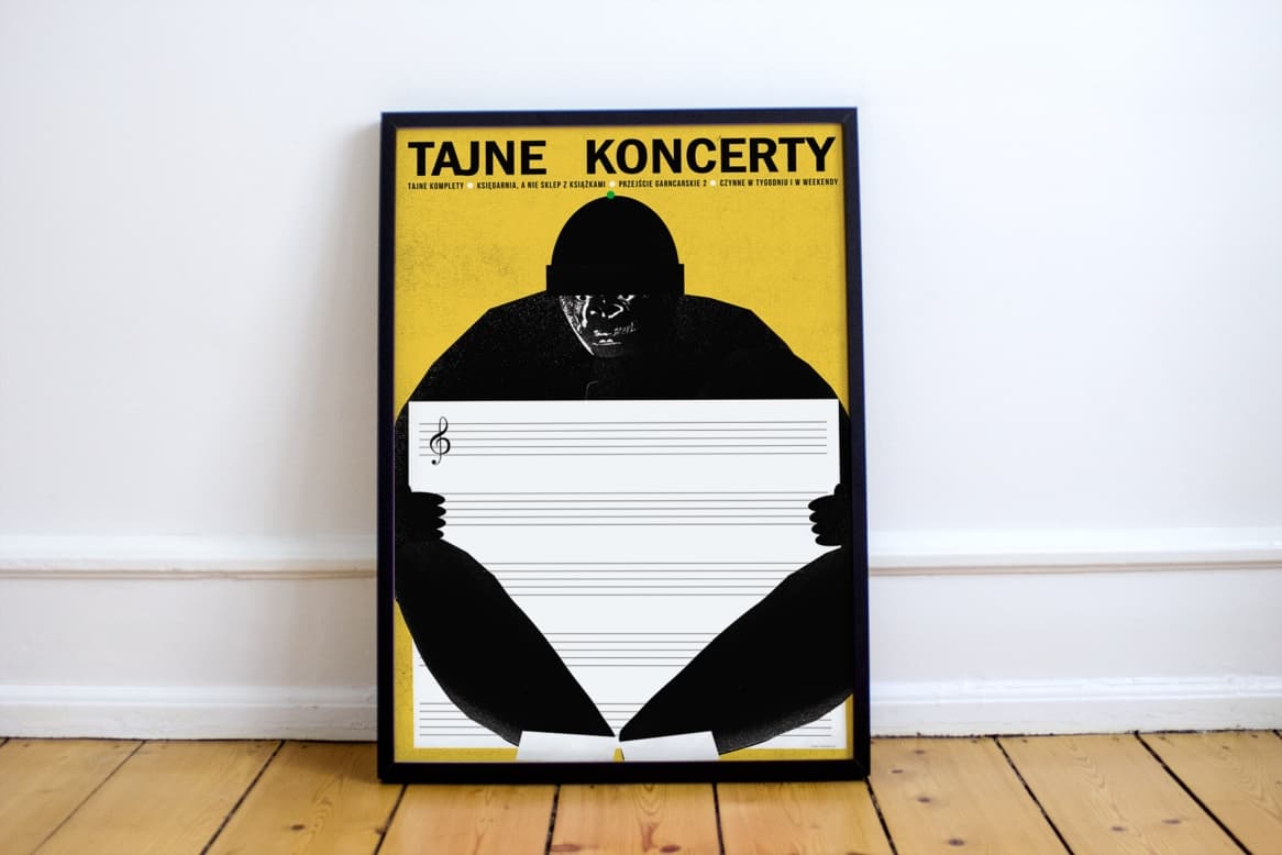 Plakat TAJNE KONCERTY, 50x70 cm, aut. J. Zasada, Jakub Zasada - 67962