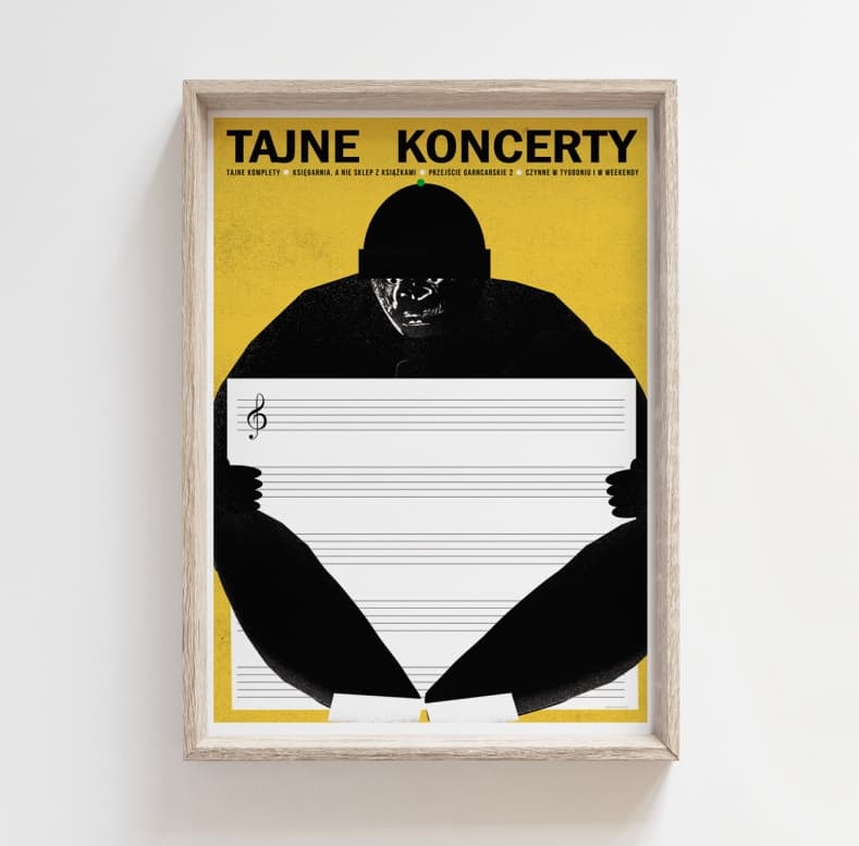 Plakat TAJNE KONCERTY, 50x70 cm, aut. J. Zasada, Jakub Zasada - 67963