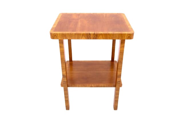 Brązowy stolik Art Deco, Polska, lata 50. - WYMIARY