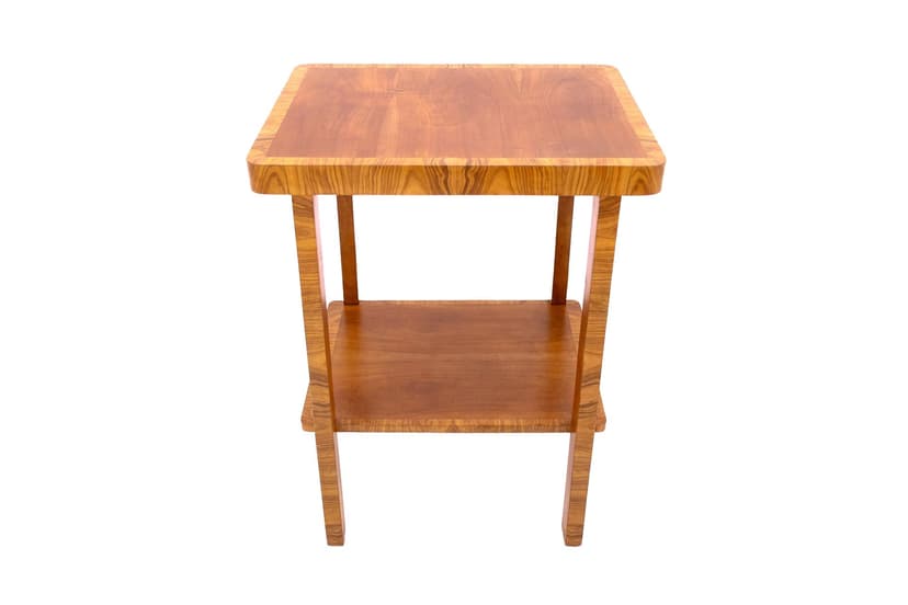 Brązowy stolik Art Deco, Polska, lata 50.