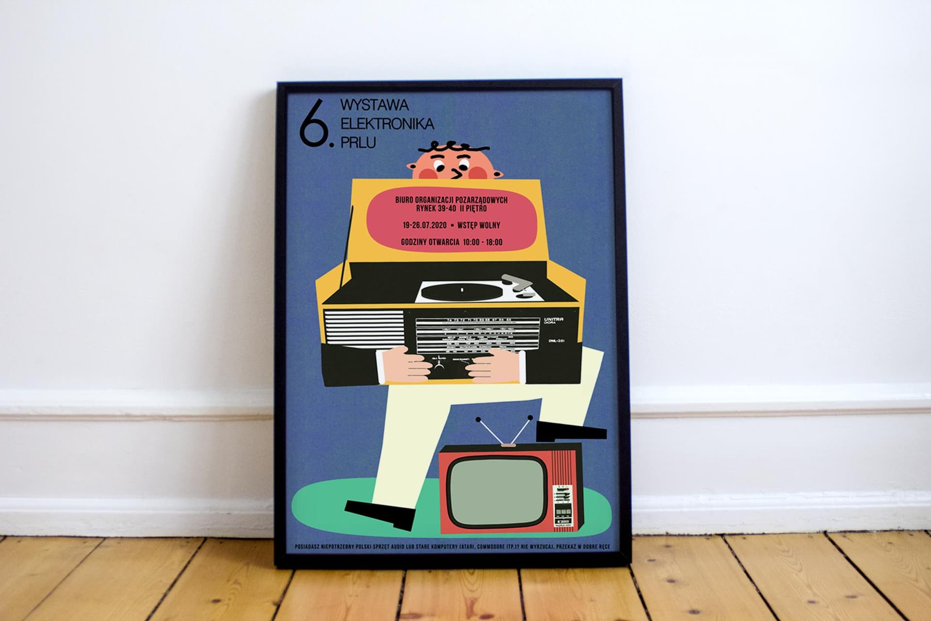 Plakat Elektronika PRLu, plakat do wystawy, 50x70 cm, aut. J. Zasada, Jakub Zasada - 67900