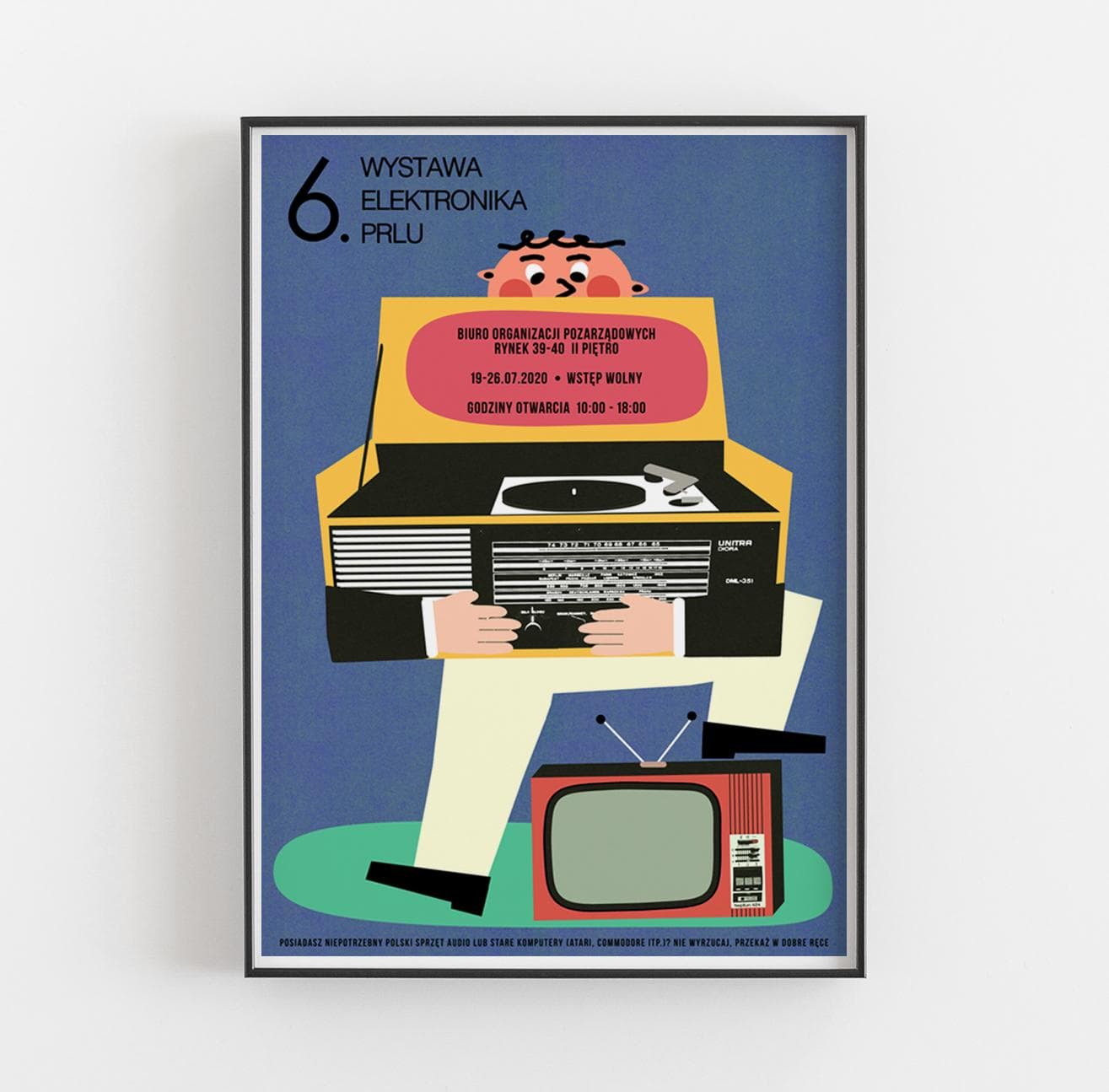 Plakat Elektronika PRLu, plakat do wystawy, 50x70 cm, aut. J. Zasada, Jakub Zasada - 67897