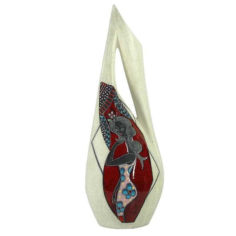 Ceramiczny wazon, C.E.M.A.S Sesto Fiorentino, Włochy, lata 50.