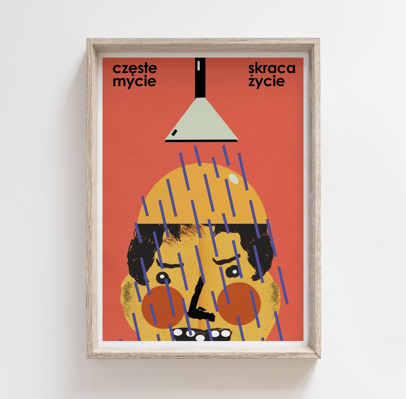 Plakat Częste mycie skraca życie, 30x40 cm, aut. J. Zasada, Jakub Zasada - 68089