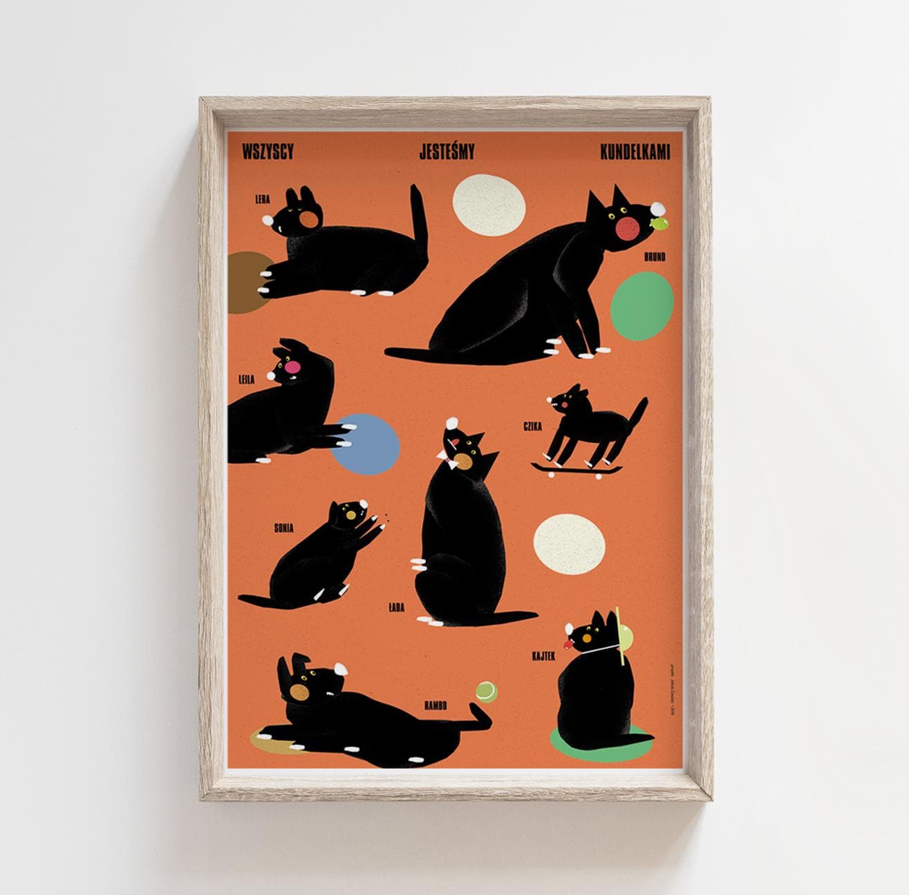 Poster Wszyscy jesteśmy kundelkami, 30x40 cm, by J. Zasada, Jakub Zasada - 68083