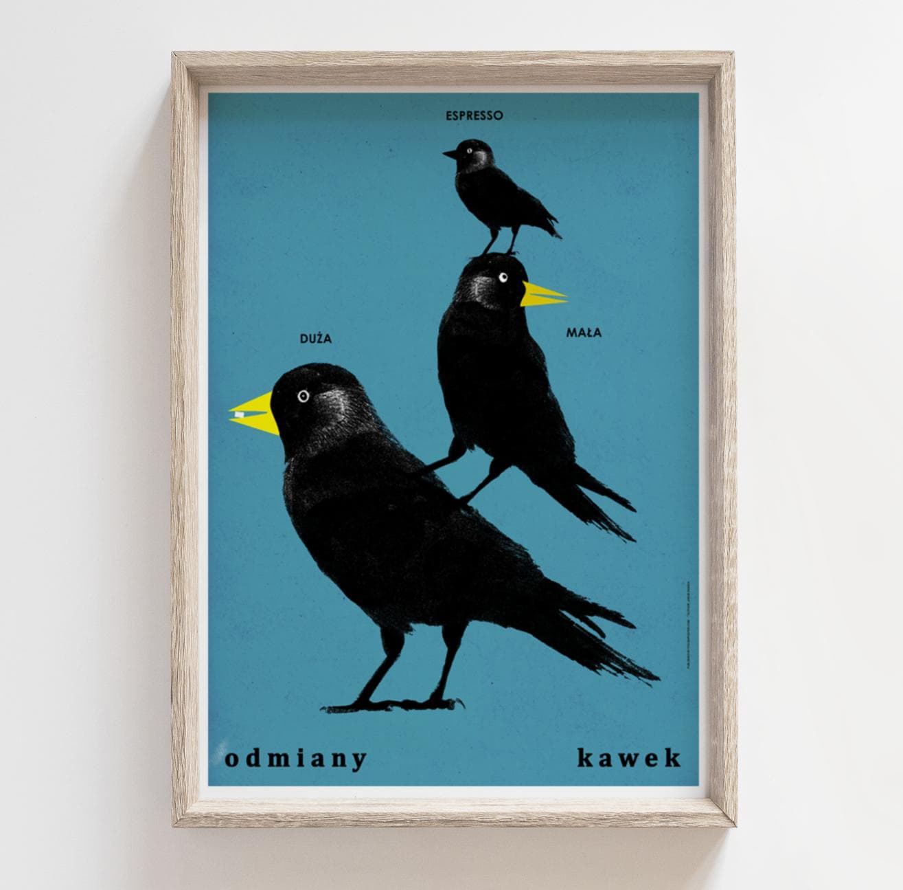 Poster Odmiany kawek, duża, mała, espresso, 50x70 cm, by J. Zasada, Jakub Zasada - 68212