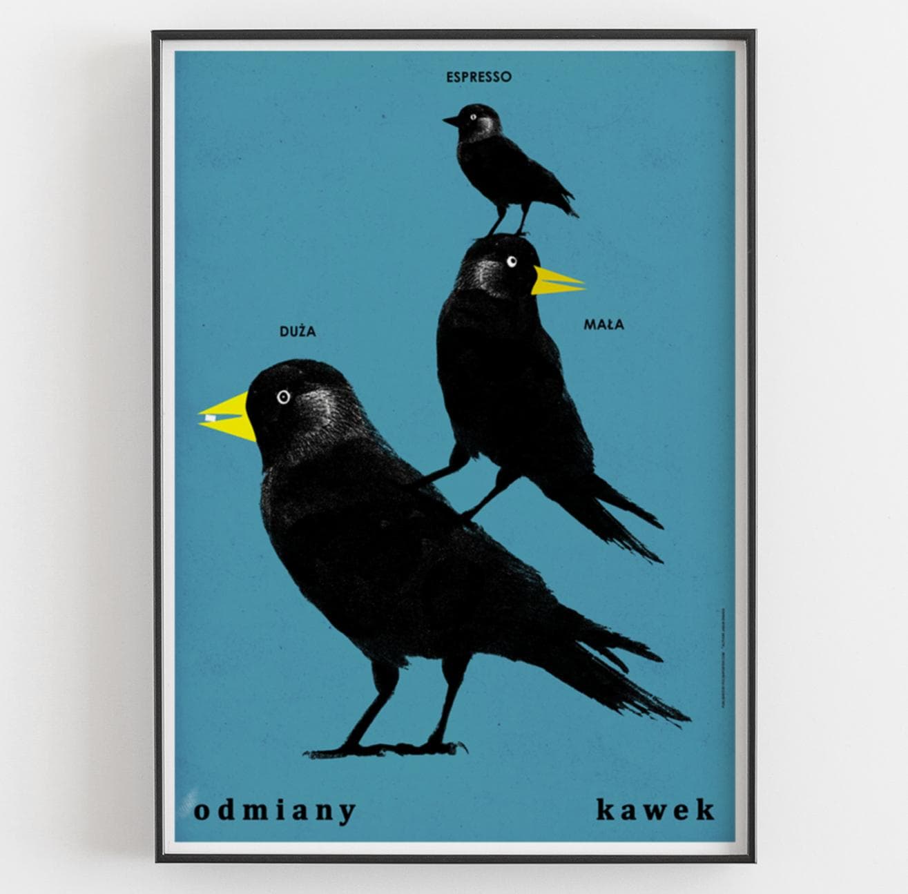 Poster Odmiany kawek, duża, mała, espresso, 50x70 cm, by J. Zasada, Jakub Zasada - 68213