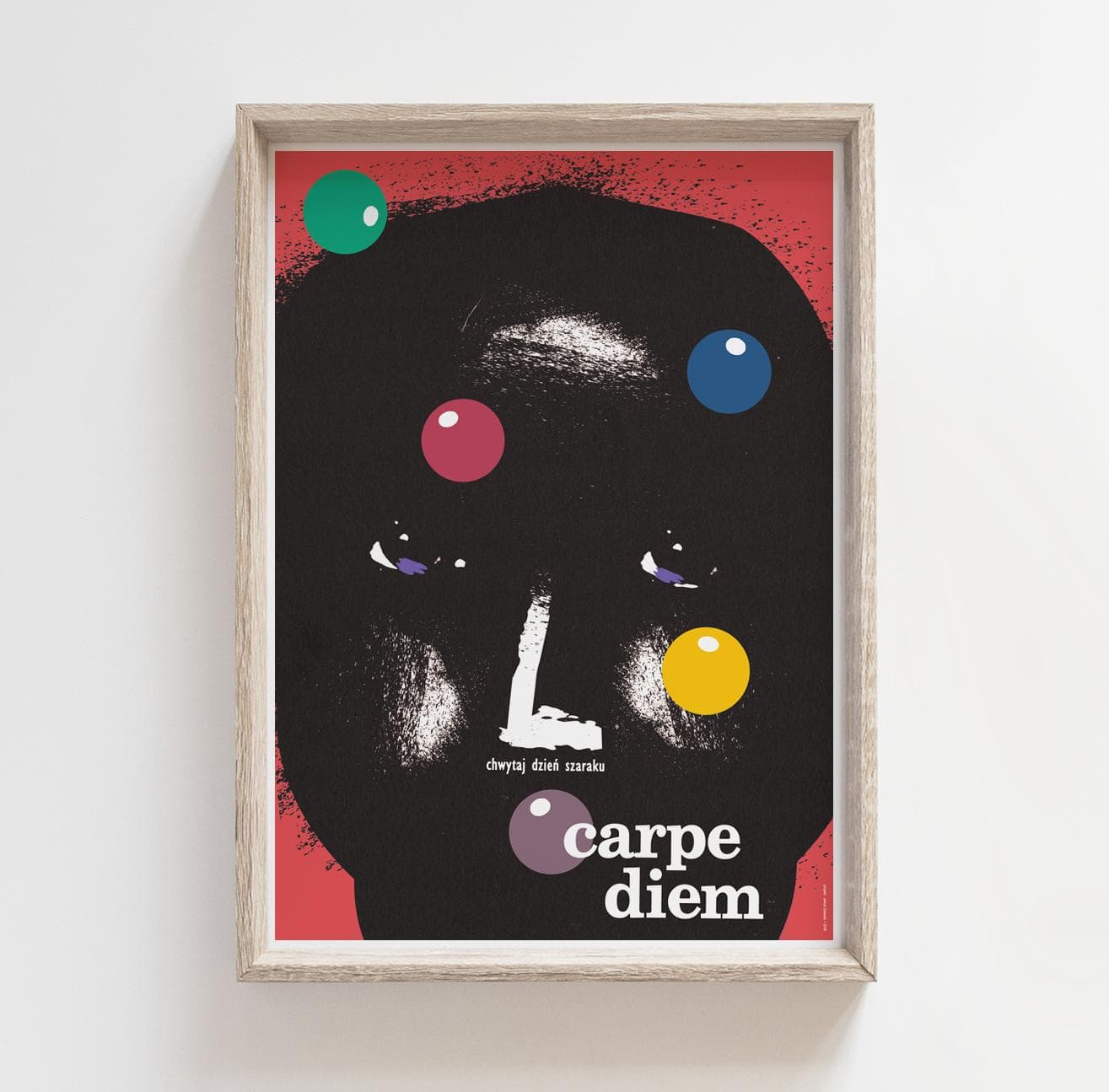 Plakat Carpe diem, chwytaj dzień szaraku, 48x68 cm, aut. J. Zasada, Jakub Zasada - 68209