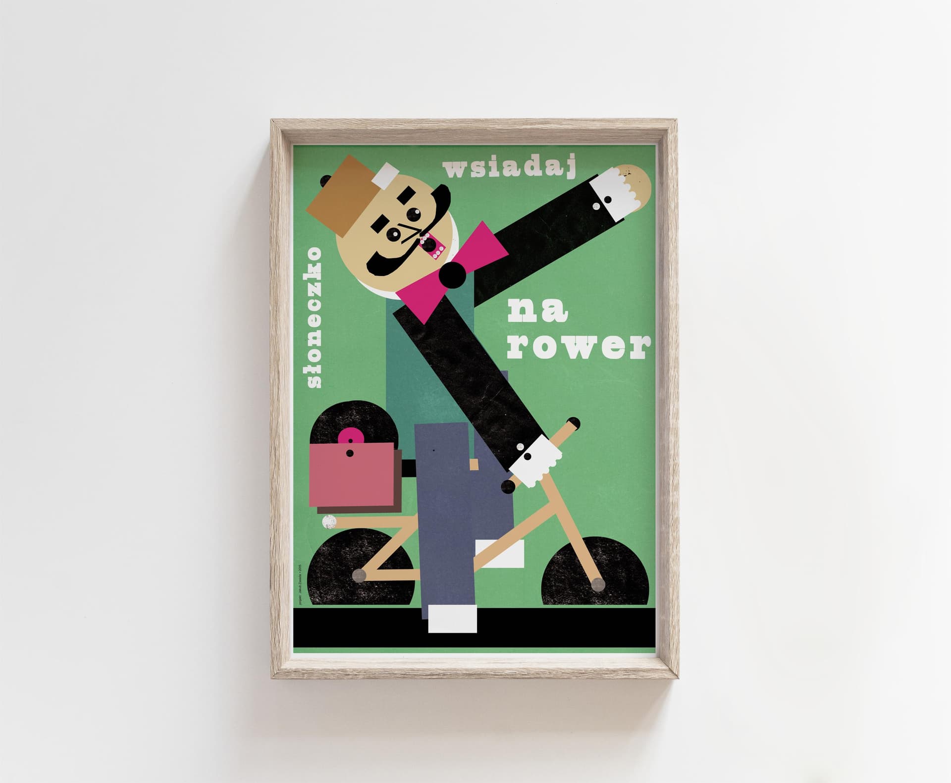 Plakat Słoneczko, wsiadaj na rower, 30x40 cm, aut. J. Zasada, Jakub Zasada - 68200