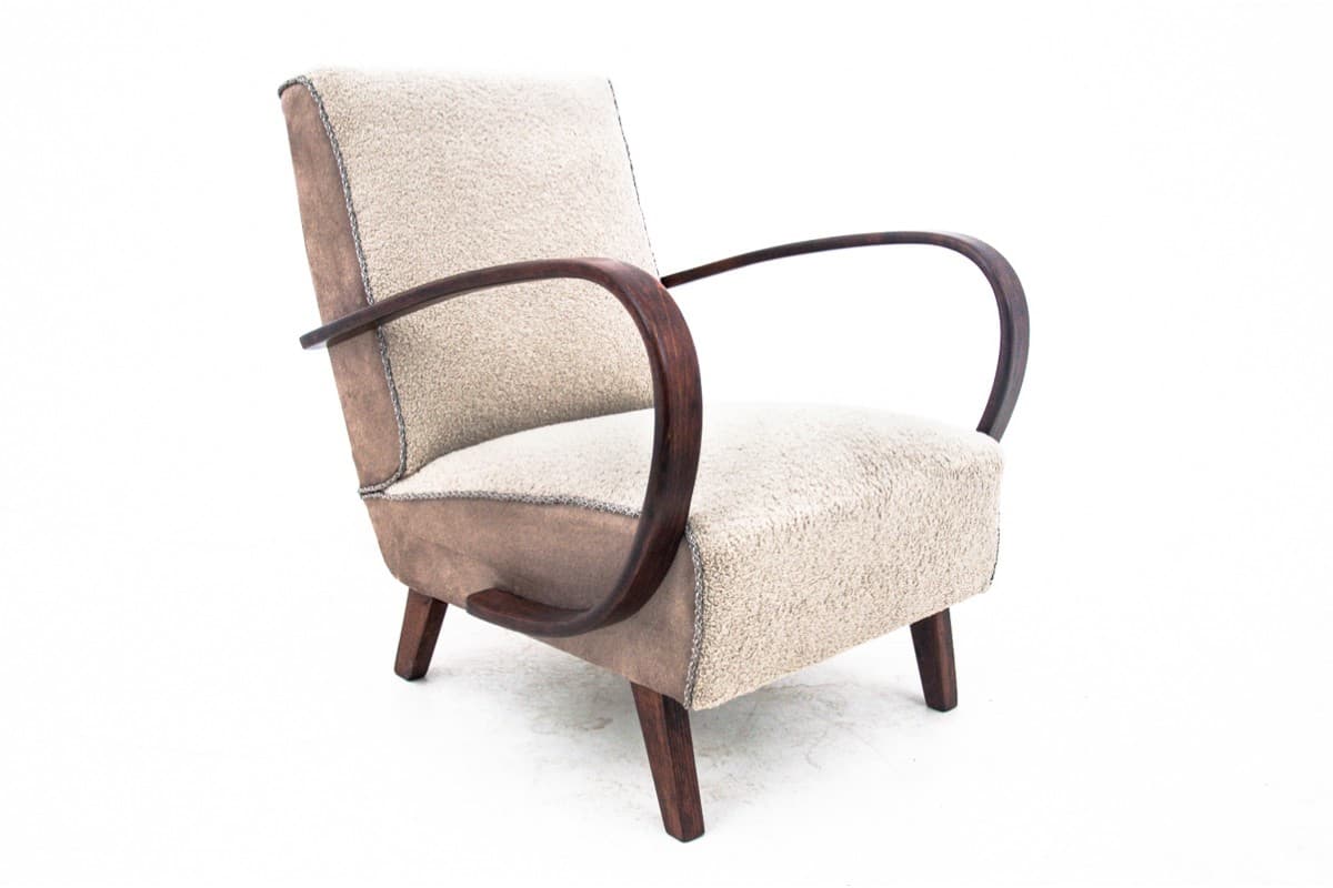 Beige Art Deco Armchairs, by J. Halabala, Czechoslovakia, 1930s - 50165