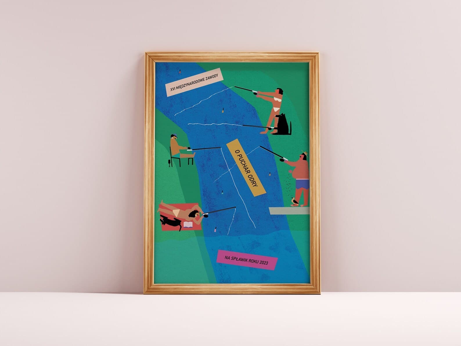 Plakat XVI Międzynarodowe zawody o puchar Odry, Spławik roku 2023, 50x70 cm, aut. J. Zasada, Jakub Zasada - 68256