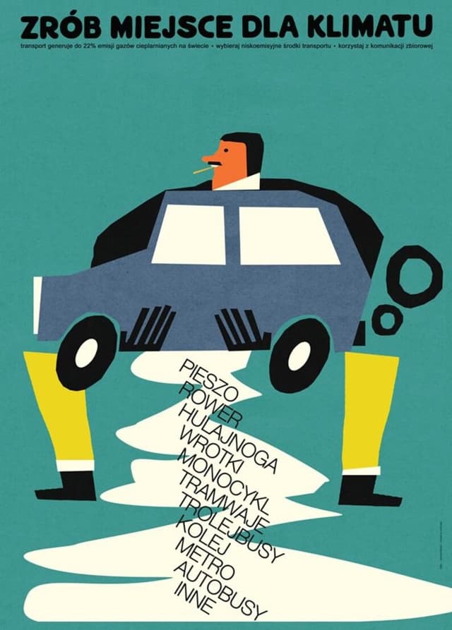 Plakat Zrób miejsce dla klimatu, 50x70 cm, aut. J. Zasada, Jakub Zasada - WYMIARY