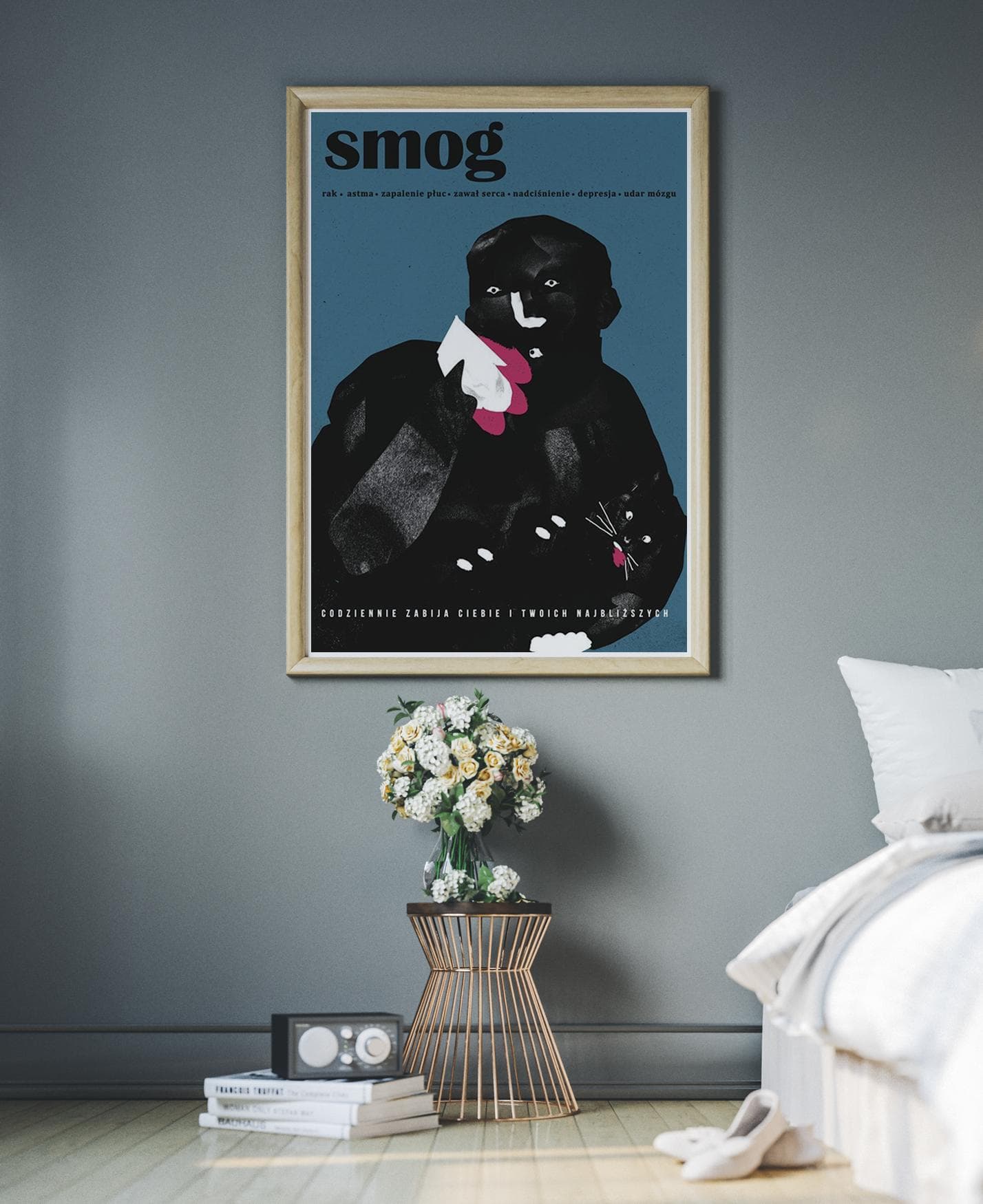 Plakat Smog. Codziennie zabija ciebie i twoich najbliższych, 50x70 cm, aut. J. Zasada, Jakub Zasada - 68437