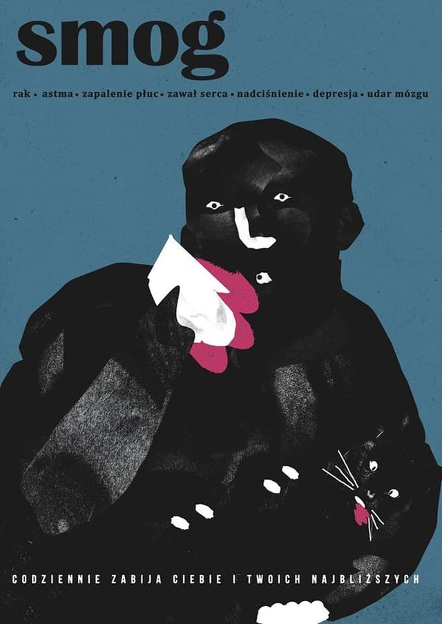 Plakat Smog. Codziennie zabija ciebie i twoich najbliższych, 50x70 cm, aut. J. Zasada, Jakub Zasada - WYMIARY