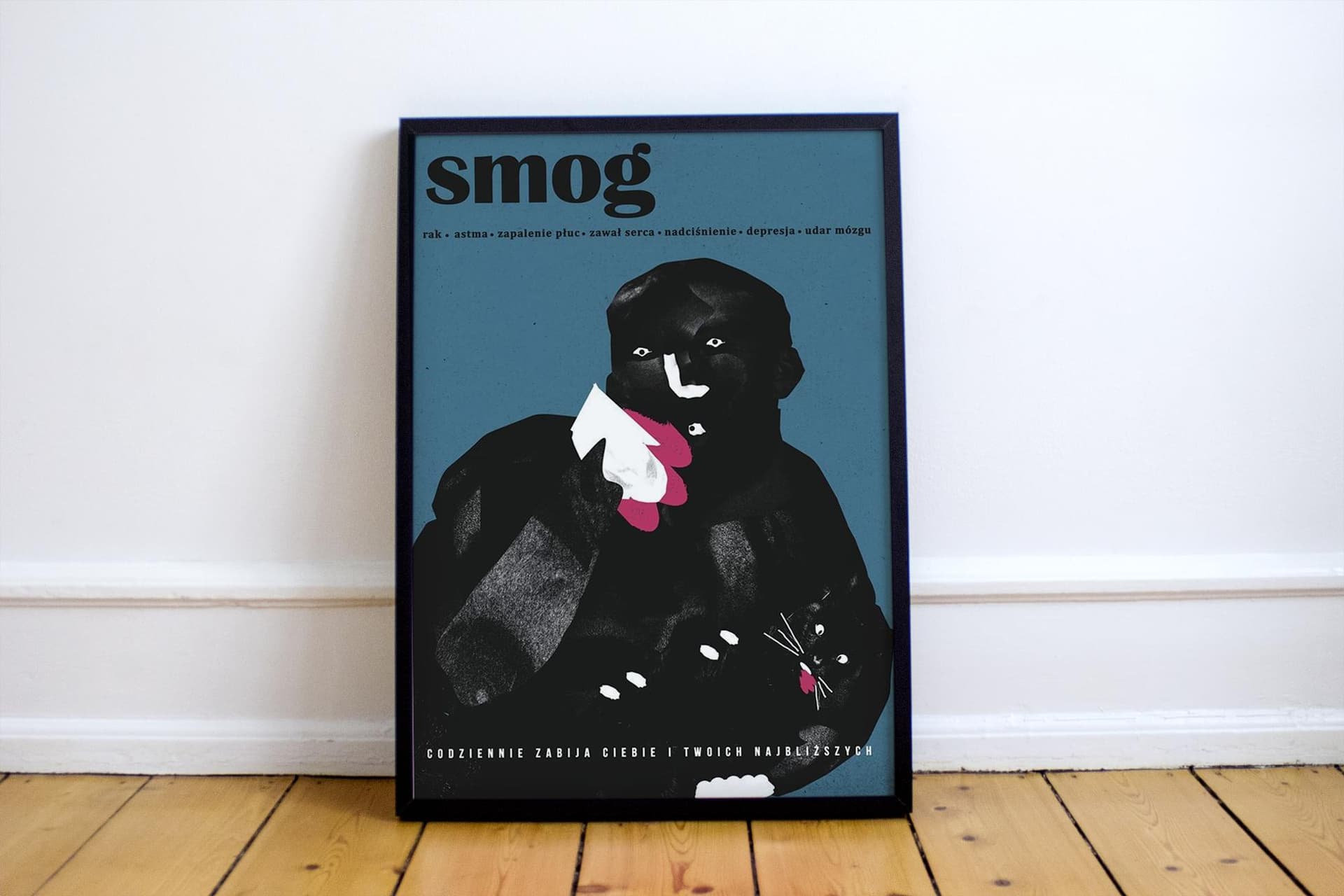 Plakat Smog. Codziennie zabija ciebie i twoich najbliższych, 50x70 cm, aut. J. Zasada, Jakub Zasada - 68434