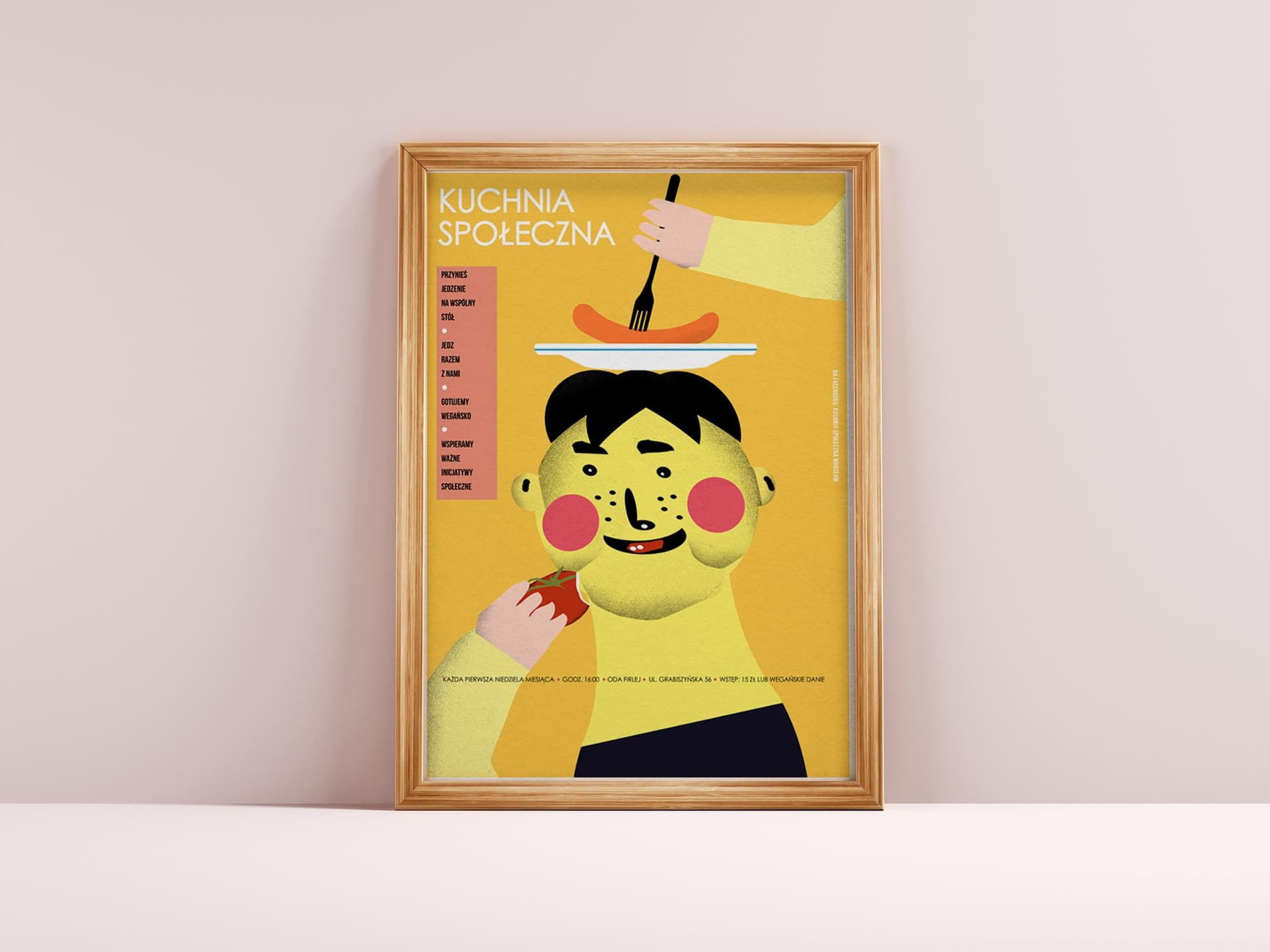 Plakat Kuchnia społeczna we Wrocławiu, 2019, 48x68 cm, aut. J. Zasada, Jakub Zasada - 68419