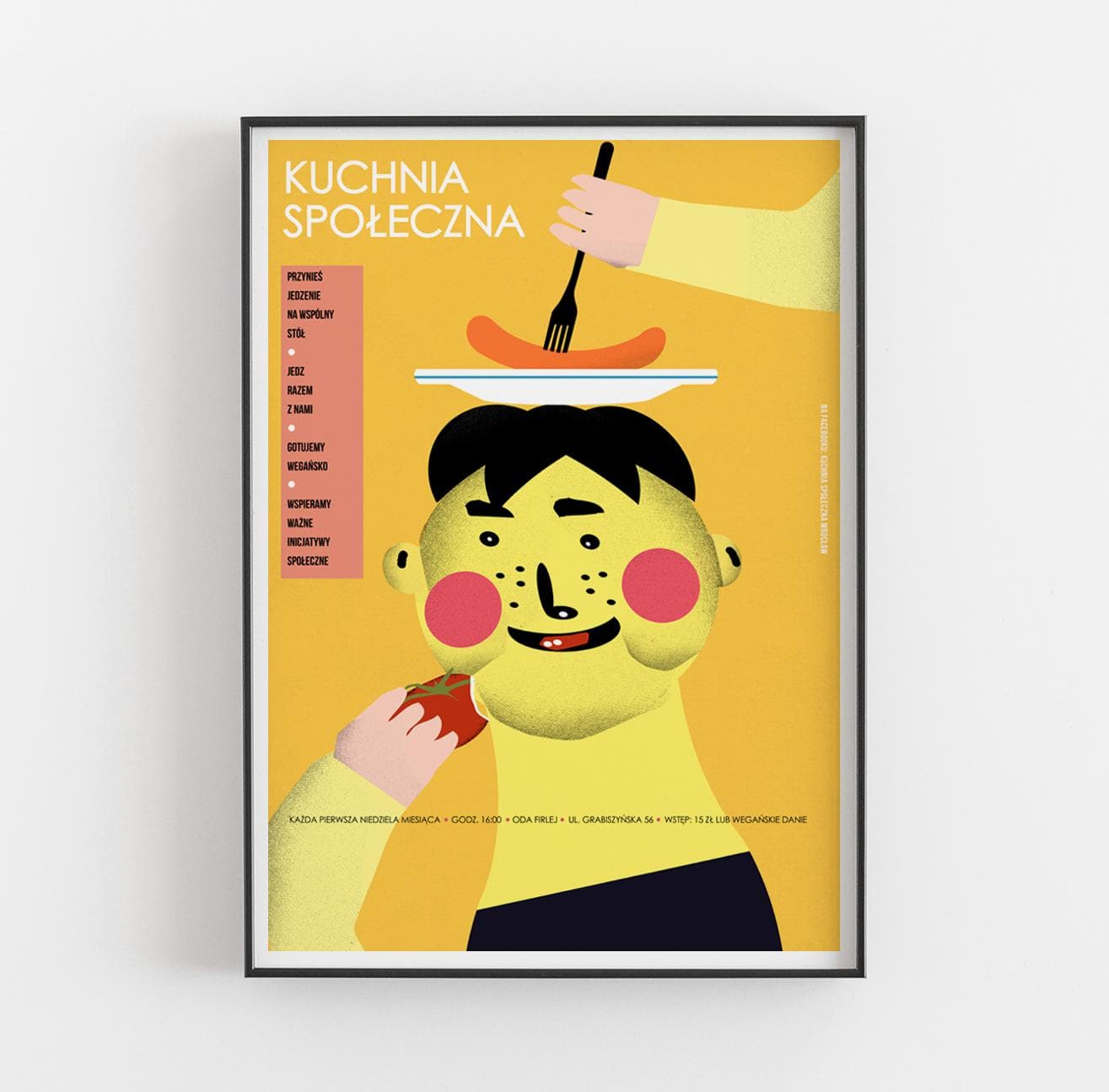 Plakat Kuchnia społeczna we Wrocławiu, 2019, 48x68 cm, aut. J. Zasada, Jakub Zasada - 68420