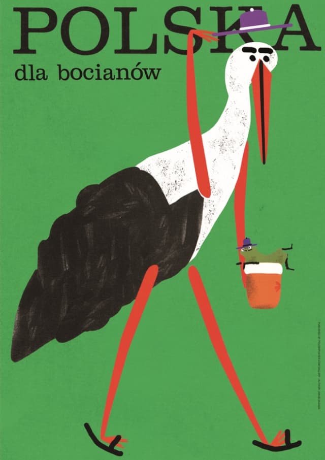 Plakat Polska dla bocianów!, 50x70 cm, aut. J. Zasada, Jakub Zasada - WYMIARY