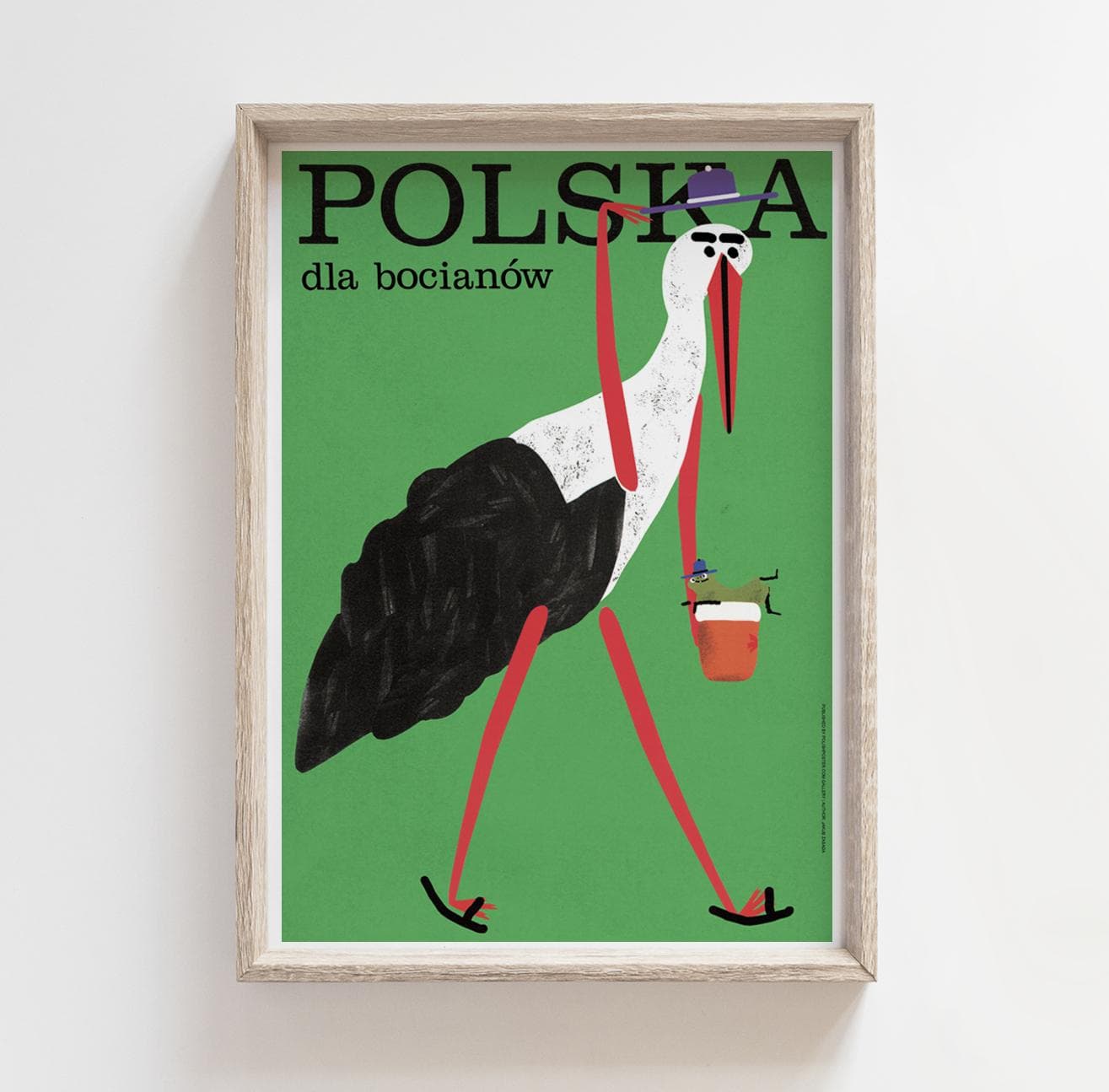 Plakat Polska dla bocianów!, 50x70 cm, aut. J. Zasada, Jakub Zasada - 68417