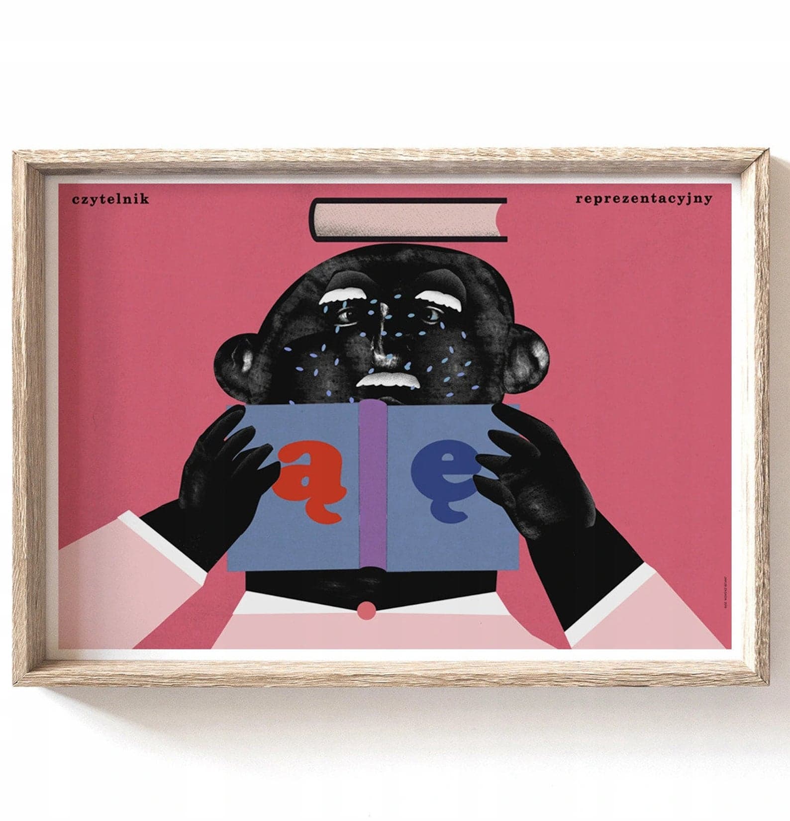 Plakat Czytelnik reprezentacyjny, AĘ, 30x40 cm, aut. J. Zasada, Jakub Zasada - 68351