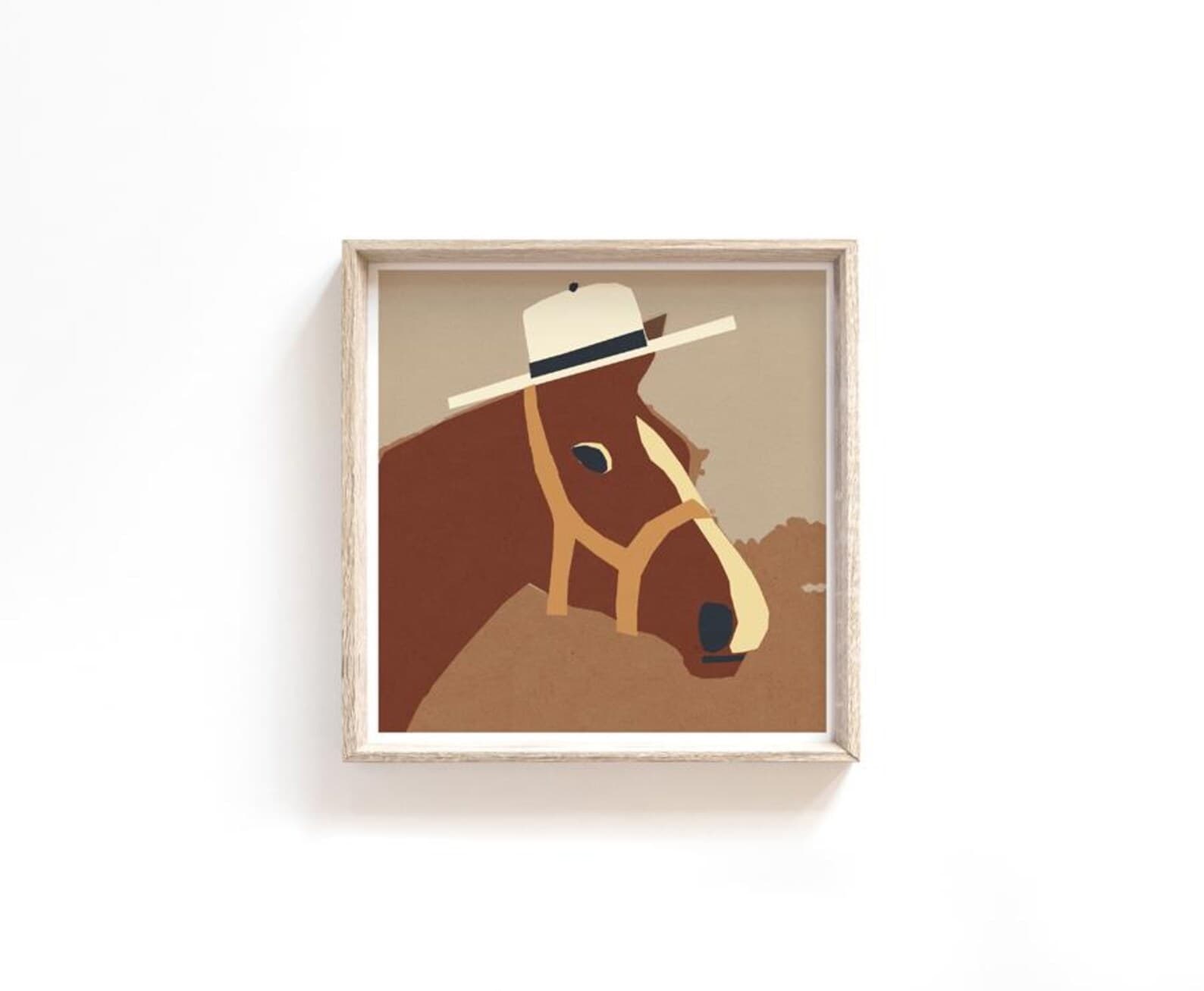 Plakat Koń w kapeluszu, prawie jak Kossak, 30x30 cm, aut. J. Zasada, Jakub Zasada - 68342