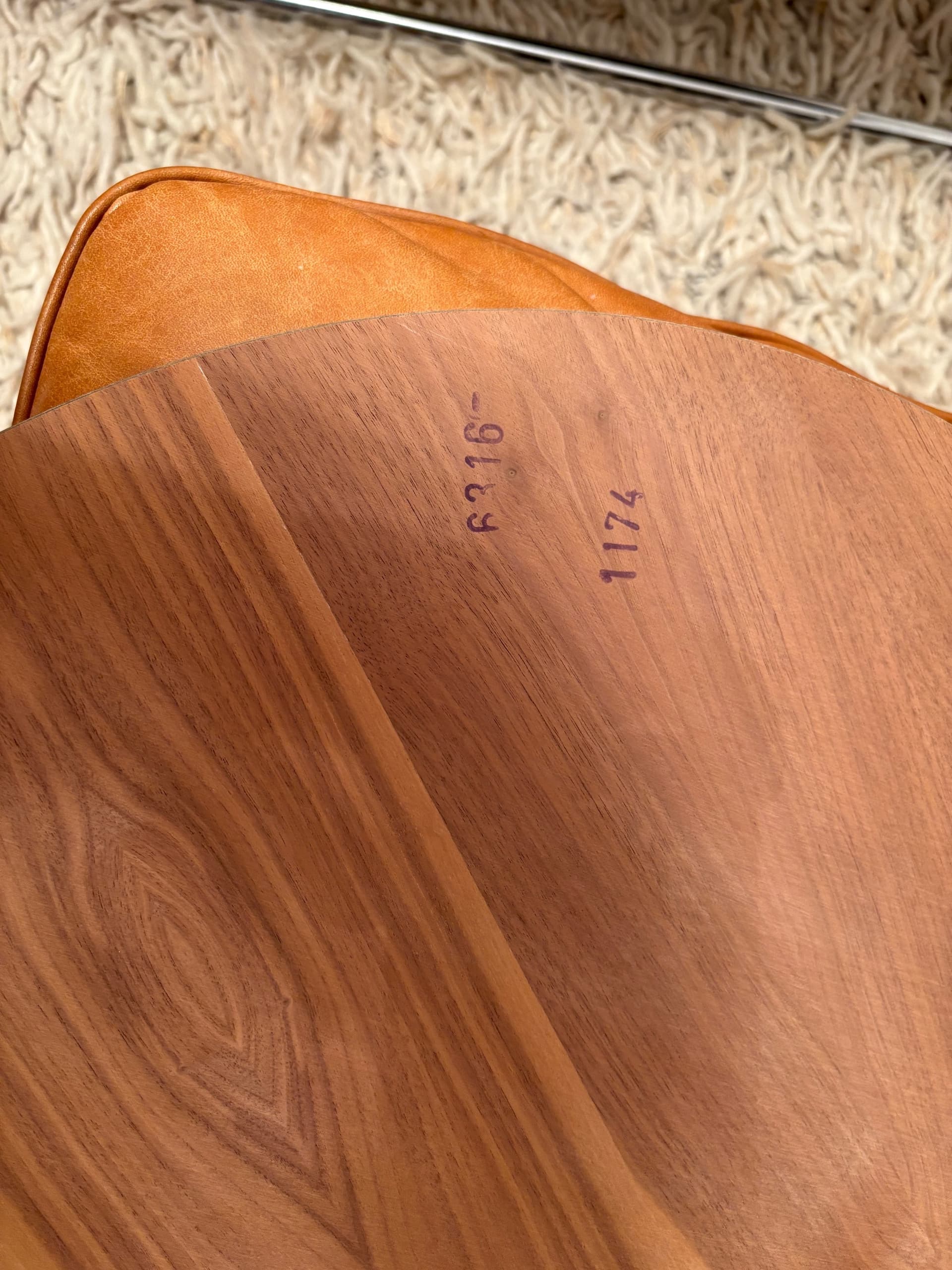 Wall mirror, Scandinavian style, dark brown walnut, Germany, 1960s. - 68491