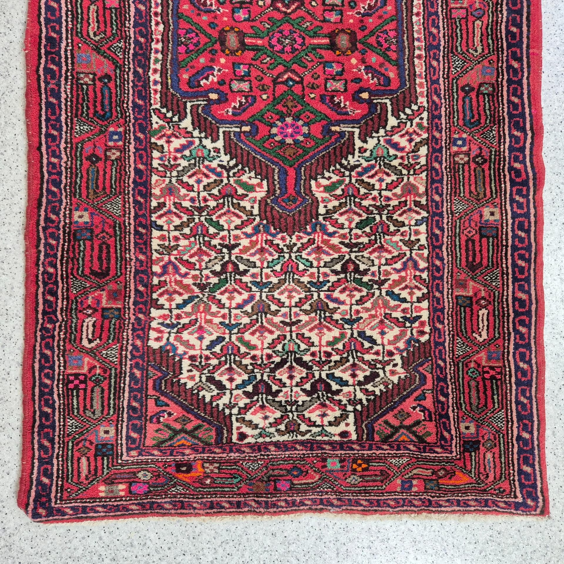 Runner Hamadan 315x80 cm, multicolor, wool, Iran, 1960s. - 68530
