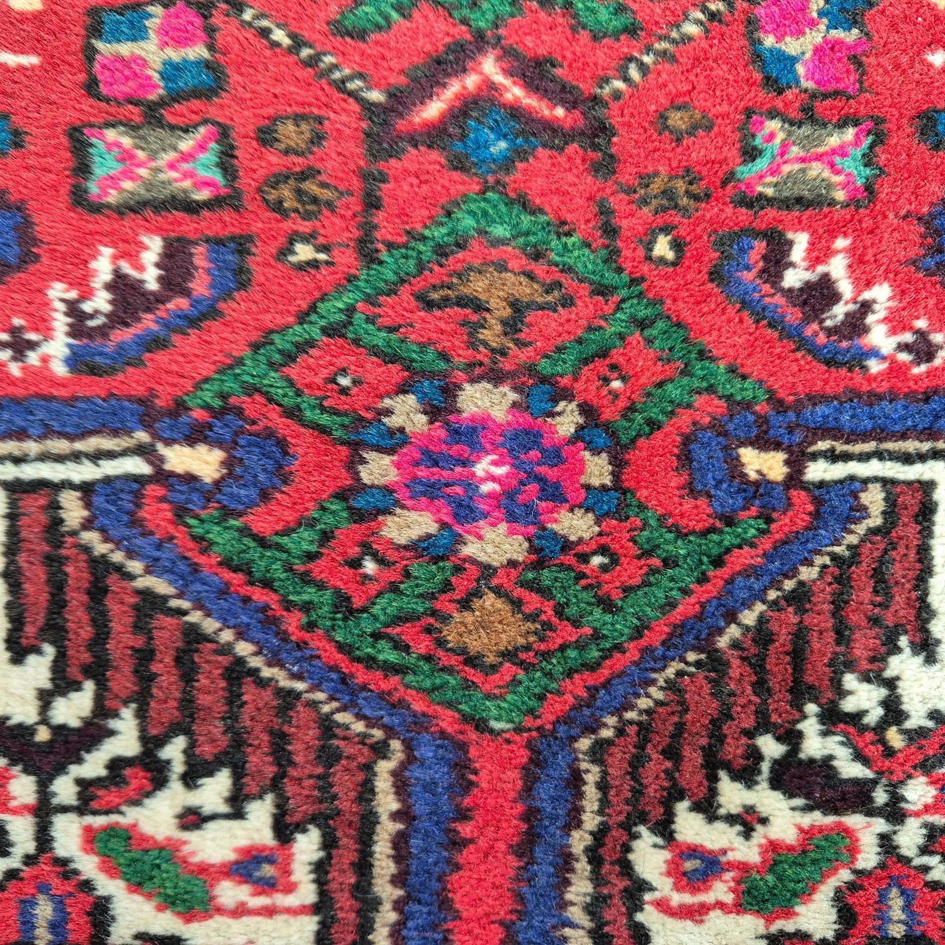 Runner Hamadan 315x80 cm, multicolor, wool, Iran, 1960s. - 68533