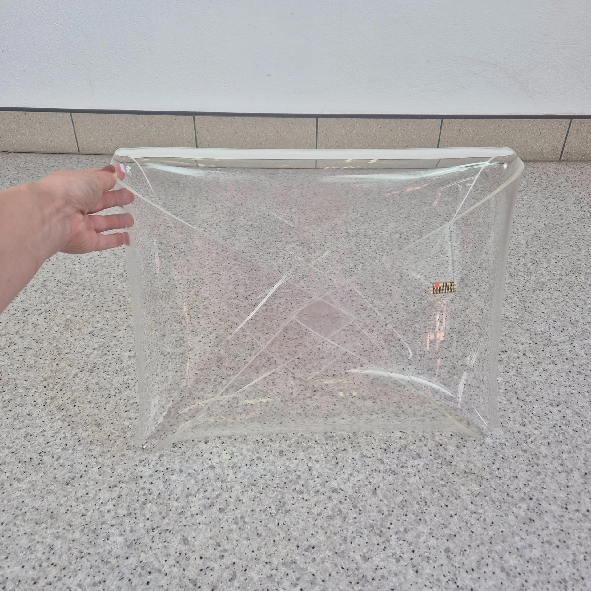 Gazetnik postmodernistyczny, pleksi transparentna, Włochy, lata 90. - 68556